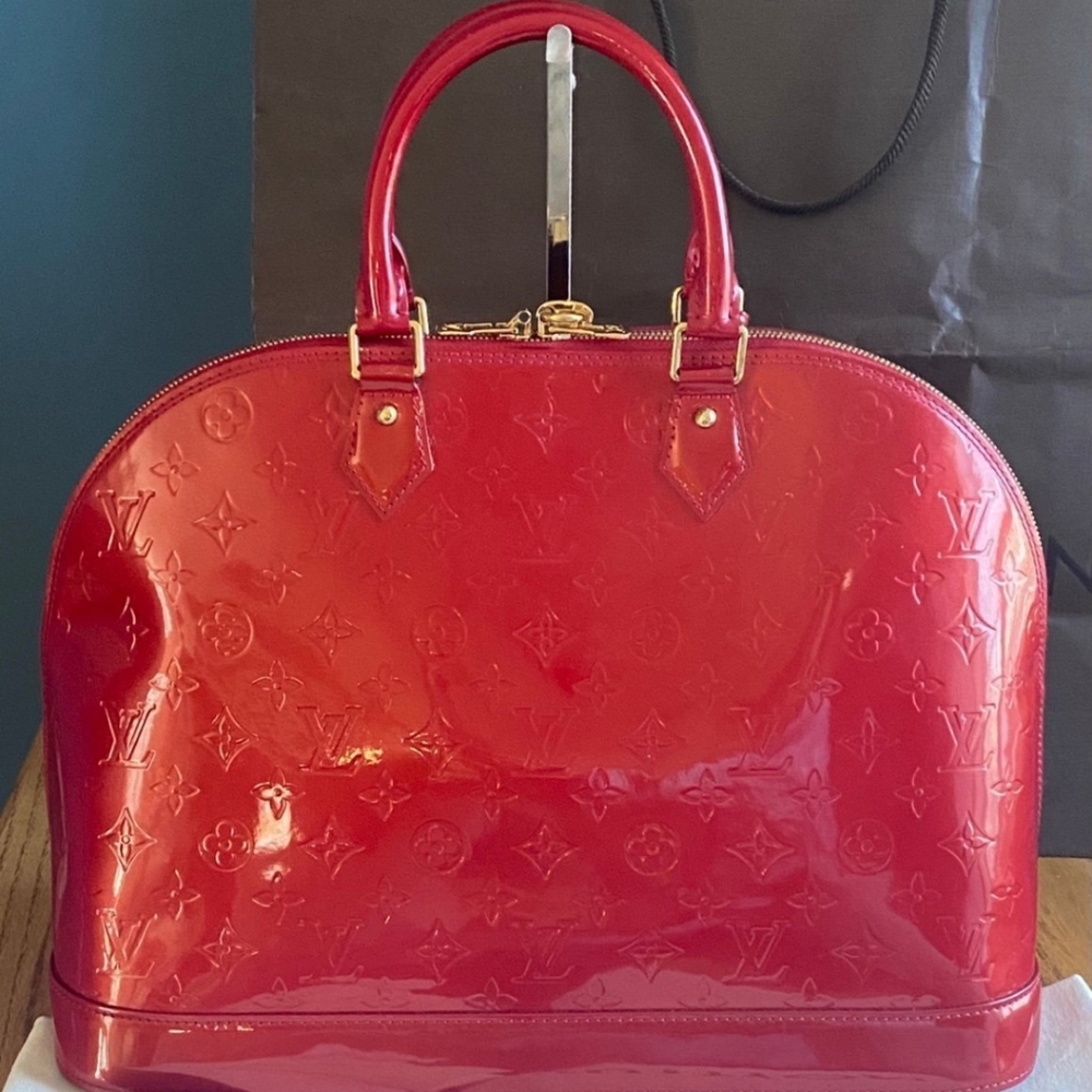Louis Vuitton Monogram Vernis Alma GM (Rose pop color) - Picture 5 of 17